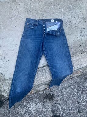 Levi's Premium White Oak Cone Denim High Rise Button Fly Jeans W27 / 26.5"